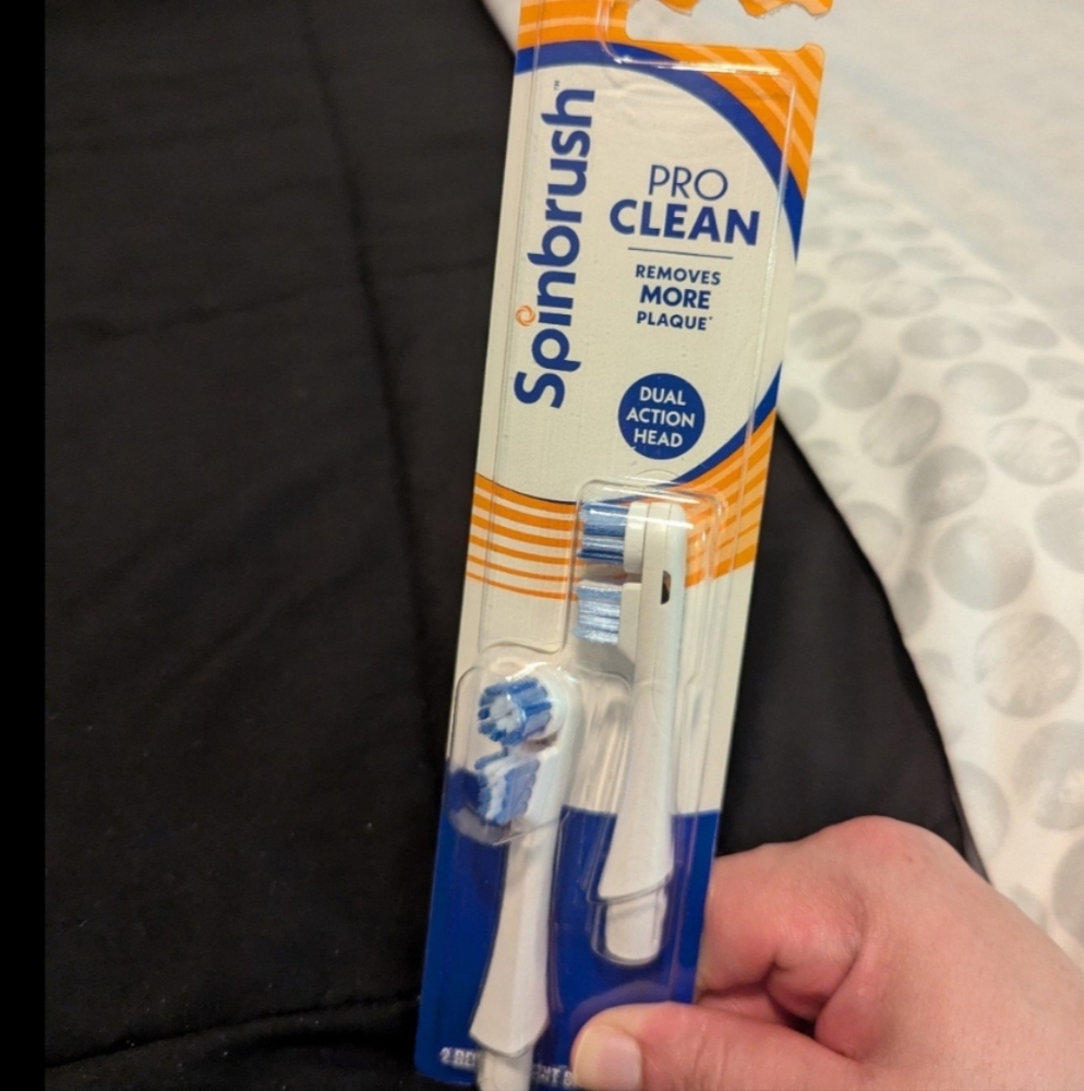 Pro Clean Dual Action Replacement Brush Heads - Blue/White